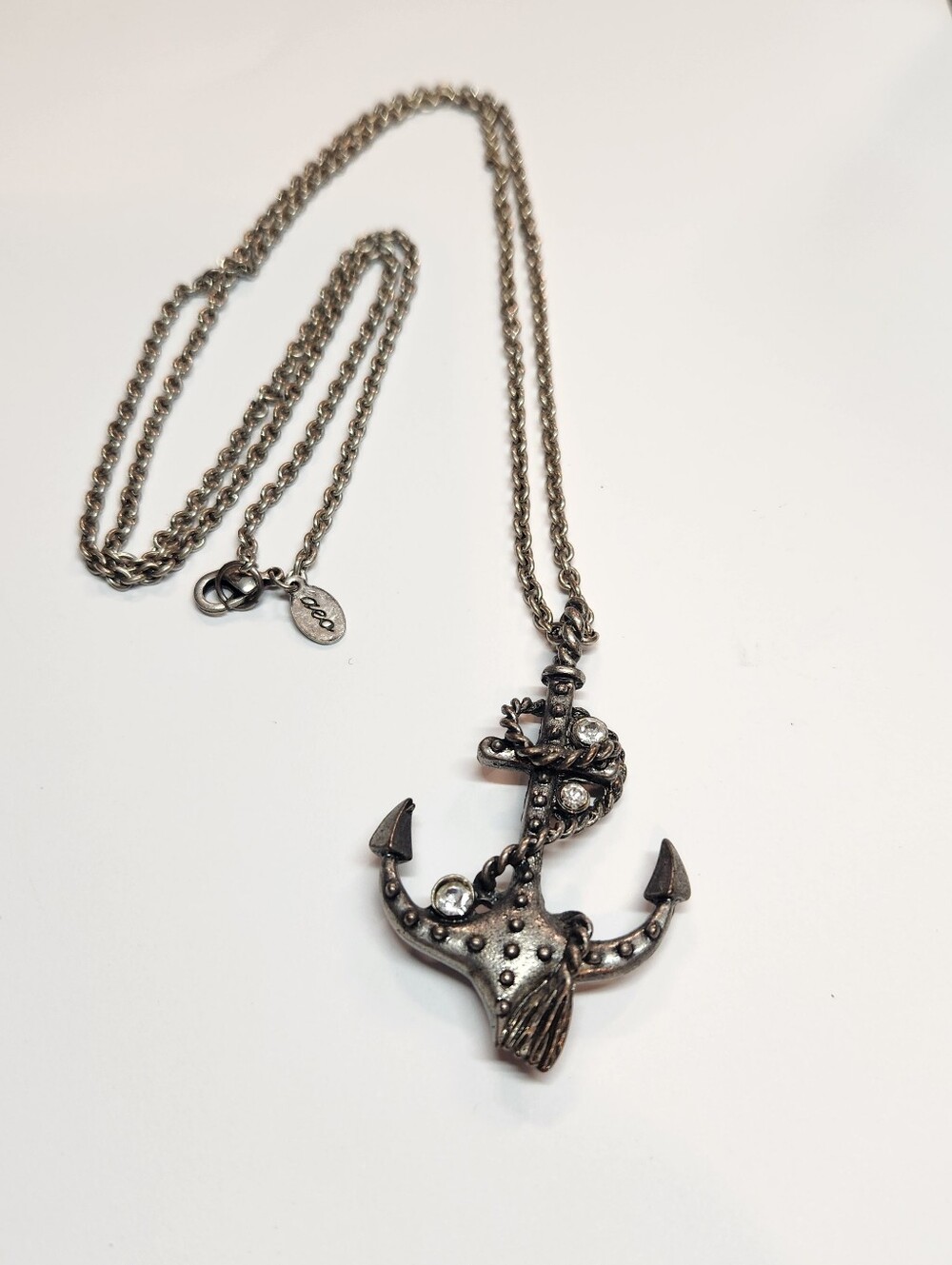 AEO  Silver Anchor Pendant Necklace